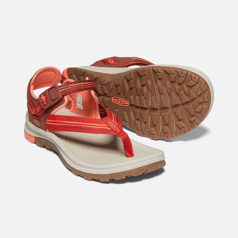 Keen Sandaal Dames Koraal/Rood - Terradora Ii Toe Post - 83429-APQJ